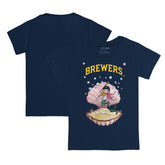 Milwaukee Brewers Tiny Turnip Youth Mermaid T-Shirt - Navy - MLB Discount
