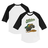 Athletics Tiny Turnip Youth Monster Truck 3/4-Sleeve Raglan T-Shirt - White/Black - MLB Discount