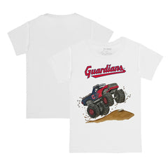 Cleveland Guardians Tiny Turnip Youth Monster Truck T-Shirt - White - MLB Discount