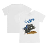 Los Angeles Dodgers Tiny Turnip Youth Monster Truck T-Shirt - White - MLB Online
