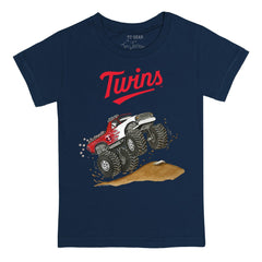 Minnesota Twins Tiny Turnip Youth Monster Truck T-Shirt - Navy - MLB Discount