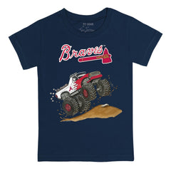 Atlanta Braves Tiny Turnip Youth Monster Truck T-Shirt - Navy - MLB Online