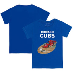 Chicago Cubs Tiny Turnip Youth Race Car T-Shirt - Royal - MLB Discount