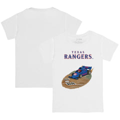 Texas Rangers Tiny Turnip Youth Race Car T-Shirt - White - MLB Lifestyle