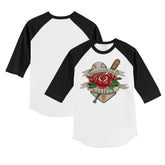 San Francisco Giants Tiny Turnip Youth Tattoo Rose 3/4-Sleeve Raglan T-Shirt - White/Black - MLB Discount