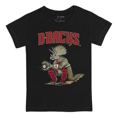 Arizona Diamondbacks Tiny Turnip Youth Triceratops T-Shirt - Black - MLB Lifestyle