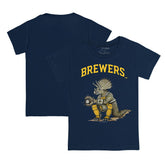 Milwaukee Brewers Tiny Turnip Youth Triceratops T-Shirt - Navy - MLB Discount