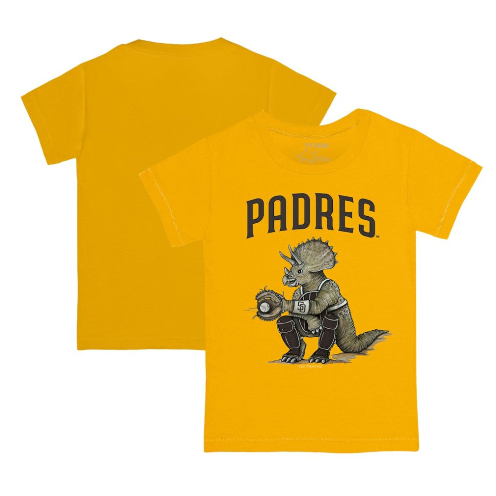 San Diego Padres Tiny Turnip Youth Triceratops T-Shirt - Gold - MLB Sale