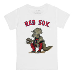 Boston Red Sox Tiny Turnip Youth Triceratops T-Shirt - White - MLB on Sale