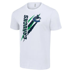 Vancouver Canucks Starter Color Scratch T-Shirt - White - NHL 201076136