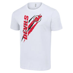 New Jersey Devils Starter Color Scratch T-Shirt - White - NHL 201076168