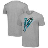 San Jose Sharks Starter Color Scratch T-Shirt - Heather Gray - NHL 201076169
