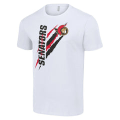 Ottawa Senators Starter Color Scratch T-Shirt - White - NHL 201076180