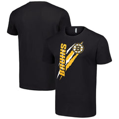 Boston Bruins Starter Color Scratch T-Shirt - Black - NHL 201076185
