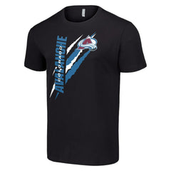 Colorado Avalanche Starter Color Scratch T-Shirt - Black - NHL 201076191