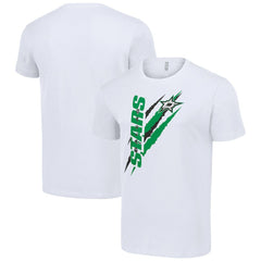 Dallas Stars Starter Color Scratch T-Shirt - White - NHL 201076210