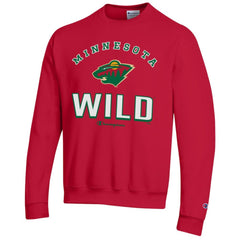 Minnesota Wild Champion Eco Powerblend Crewneck Sweatshirt - Red - NHL 201078089