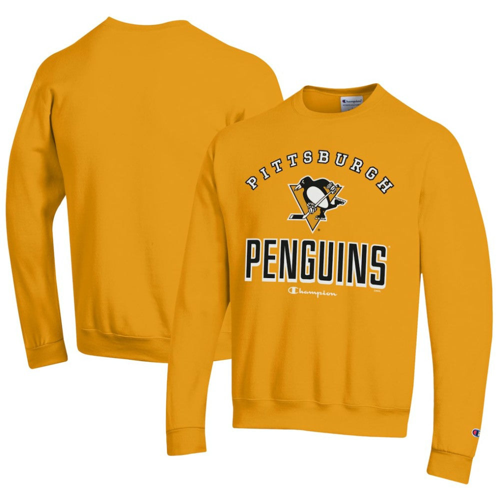 Pittsburgh Penguins Champion Eco Powerblend Crewneck Sweatshirt - Gold - NHL 201078097