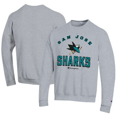 San Jose Sharks Champion Eco Powerblend Crewneck Sweatshirt - Gray - NHL 201078098