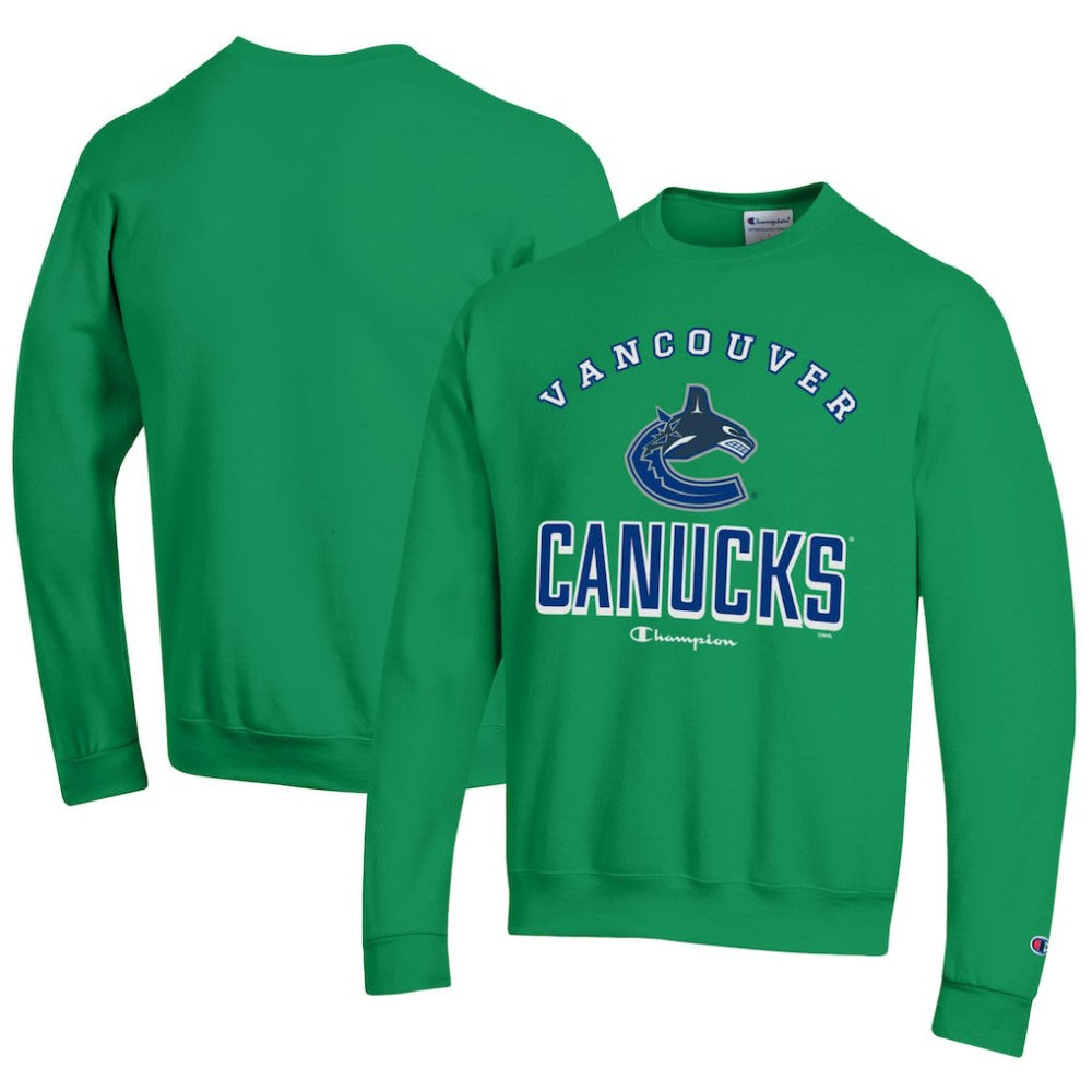 Vancouver Canucks Champion Eco Powerblend Crewneck Sweatshirt - Green - NHL 201078103