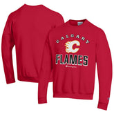 Calgary Flames Champion Eco Powerblend Crewneck Sweatshirt - Red - NHL 201078112
