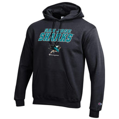 San Jose Sharks Champion Eco Powerblend Pullover Hoodie - Black - NHL 201078124