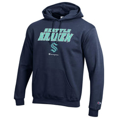 Seattle Kraken Champion Eco Powerblend Pullover Hoodie - Deep Sea Blue - NHL 201078125