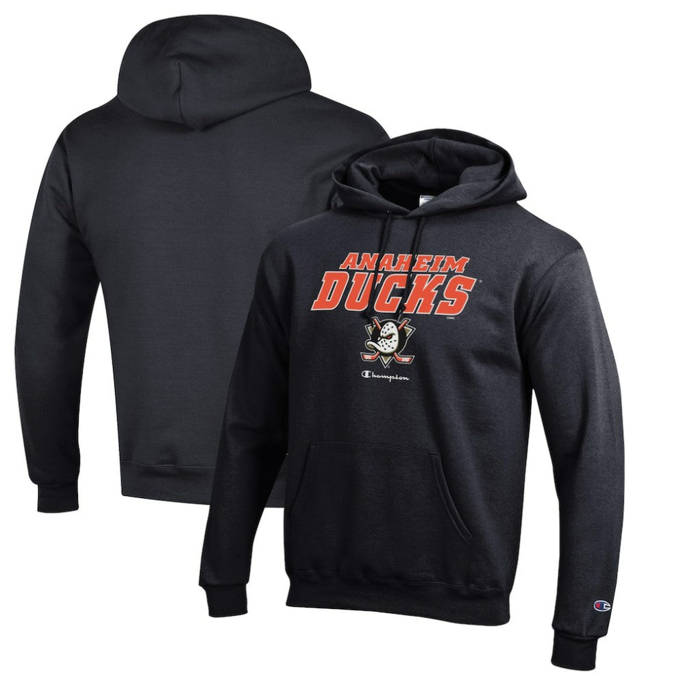 Anaheim Ducks Champion Eco Powerblend Pullover Hoodie - Black - NHL 201078133