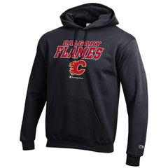 Calgary Flames Champion Eco Powerblend Pullover Hoodie - Black - NHL 201078139