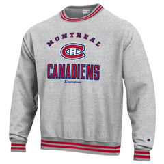 Montreal Canadiens Champion Reverse Weave Yarn Dye Pullover Sweatshirt - Heather Gray - NHL 201078147