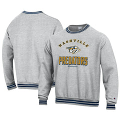 Nashville Predators Champion Reverse Weave Yarn Dye Pullover Sweatshirt - Heather Gray - NHL 201078148