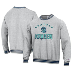 Seattle Kraken Champion Reverse Weave Yarn Dye Pullover Sweatshirt - Heather Gray - NHL 201078156