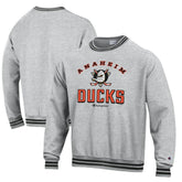 Anaheim Ducks Champion Reverse Weave Yarn Dye Pullover Sweatshirt - Heather Gray - NHL 201078163
