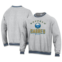 Buffalo Sabres Champion Reverse Weave Yarn Dye Pullover Sweatshirt - Heather Gray - NHL 201078166