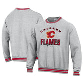 Calgary Flames Champion Reverse Weave Yarn Dye Pullover Sweatshirt - Heather Gray - NHL 201078167