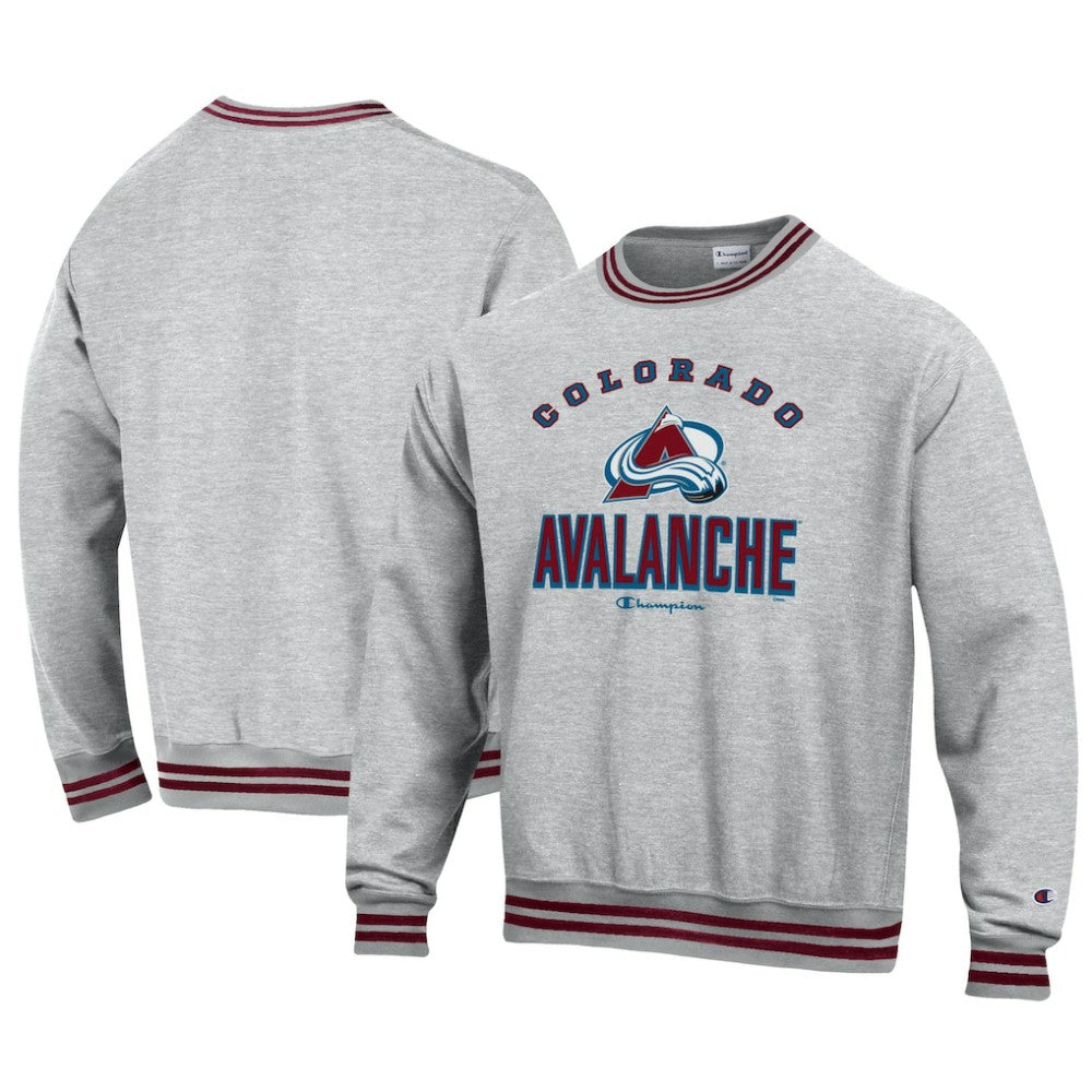 Colorado Avalanche Champion Reverse Weave Yarn Dye Pullover Sweatshirt - Heather Gray - NHL 201078170