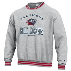 Columbus Blue Jackets Champion Reverse Weave Yarn Dye Pullover Sweatshirt - Heather Gray - NHL 201078171