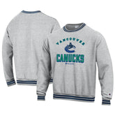 Vancouver Canucks Champion Reverse Weave Yarn Dye Pullover Sweatshirt - Heather Gray - NHL 201078173