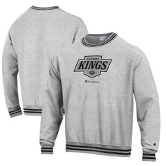 Los Angeles Kings Champion Reverse Weave Yarn Dye Pullover Sweatshirt - Heather Gray - NHL 201078176