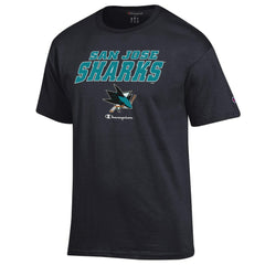 San Jose Sharks Champion Jersey T-Shirt - Black - NHL 201078187
