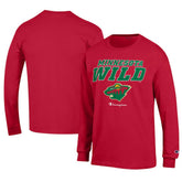 Minnesota Wild Champion Long-Sleeve Jersey T-Shirt - Red - NHL 201078209