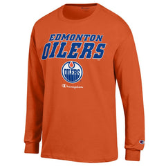 Edmonton Oilers Champion Long-Sleeve Jersey T-Shirt - Orange - NHL 201078221