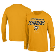 Pittsburgh Penguins Champion Long-Sleeve Jersey T-Shirt - Gold - NHL 201078222