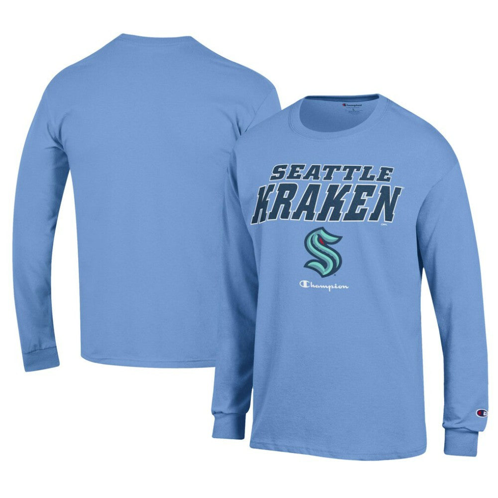 Seattle Kraken Champion Long-Sleeve Jersey T-Shirt - Light Blue - NHL 201078228