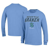 Seattle Kraken Champion Long-Sleeve Jersey T-Shirt - Light Blue - NHL 201078228