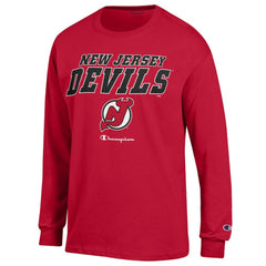 New Jersey Devils Champion Long-Sleeve Jersey T-Shirt - Red - NHL 201078230