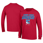 New York Rangers Champion Long-Sleeve Jersey T-Shirt - Red - NHL 201078232