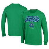 Vancouver Canucks Champion Long-Sleeve Jersey T-Shirt - Green - NHL 201078235