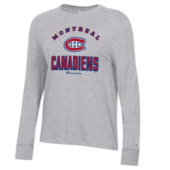 Montreal Canadiens Champion Women's Core Long Sleeve T-Shirt - Heather Gray - NHL 201078272