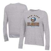 New York Islanders Champion Women's Core Long Sleeve T-Shirt - Heather Gray - NHL 201078275